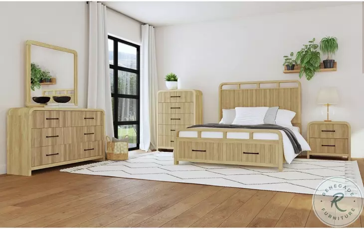Woodridge Natural Full Storage Panel Bed