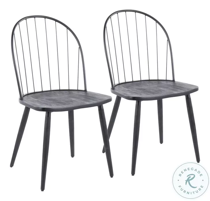 Riley Black High Back Chair Set of 2
