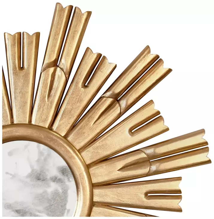 Rinaldo Gold Leaf With Umber Glaze Starburst Mirror