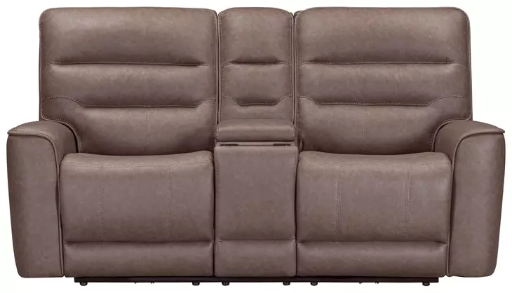 Lawmere Sydney Brunette 76" Zero Gravity Power Reclining Loveseat with Console and USB Charging