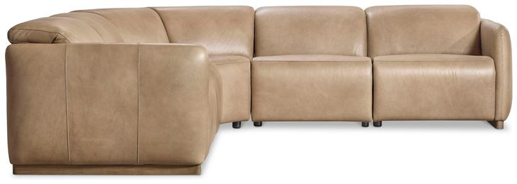Alta Brown Leather 5 Piece Modular Power Reclining Sectional