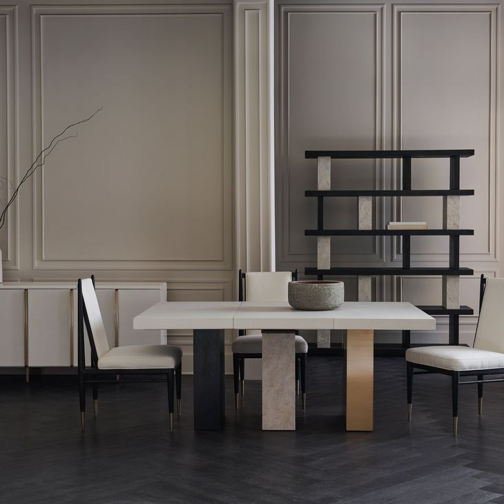 Unity Burnished Adobe 96" Rectangular Extendable Dining Table