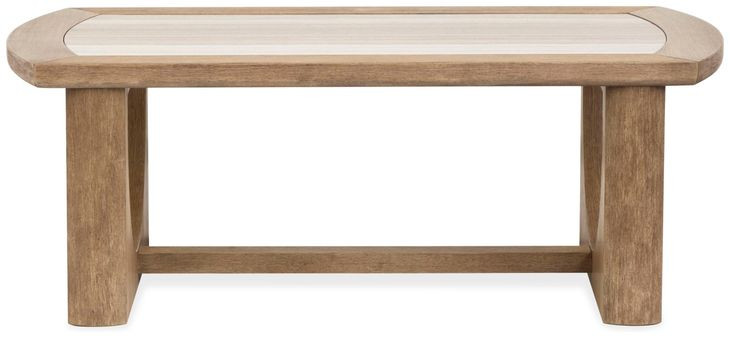 Bradford Riverbed Beige Rectangular Marble Top Cocktail Table