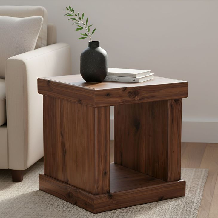 Sequoia Walnut Square End Table