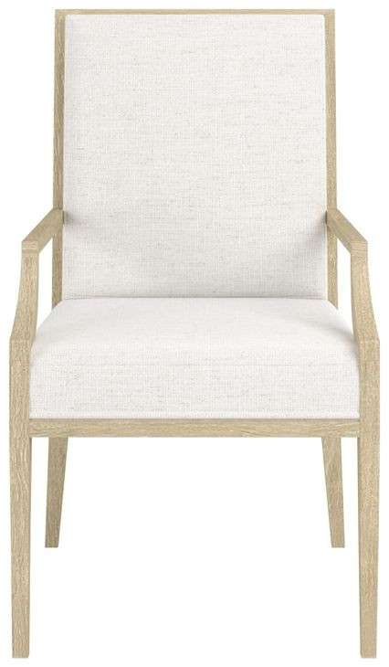Eave Sundrenched Oak and White Upholstered Arm Chair