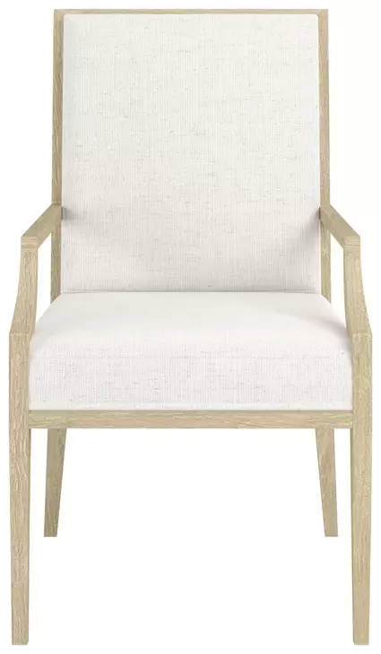 Eave Sundrenched Oak and White Upholstered Arm Chair