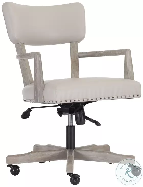 Touhy Cream And Pewter Office Arm Chair