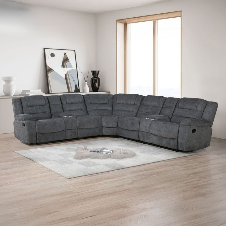 Redondo Dark Gray Reclining RAF Sectional