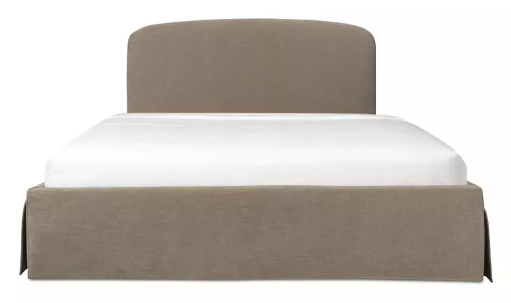 Joan Taupe King Upholstered Storage Panel Bed