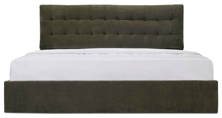 Sebastion Green Queen Upholstered Storage Platform Bed