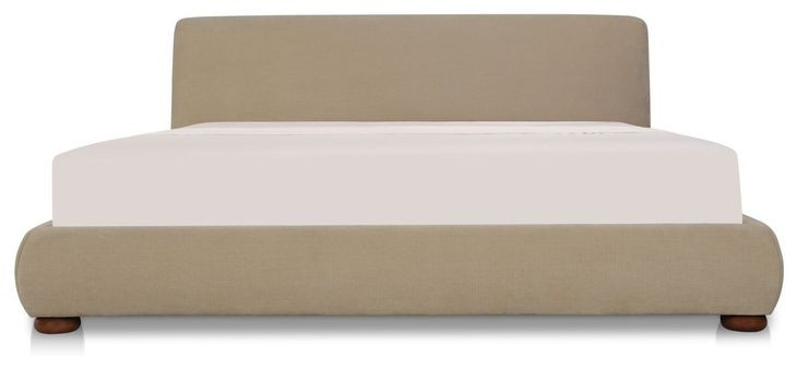 Beau Warm Beige King Upholstered Storage Platform Bed