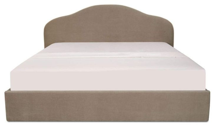 Maggie Taupe King Upholstered Storage Platform Bed