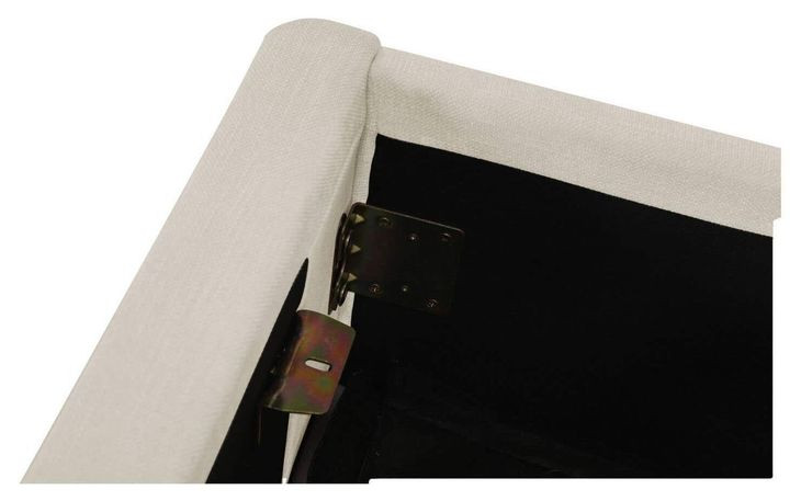 Maggie Cream Queen Upholstered Storage Platform Bed