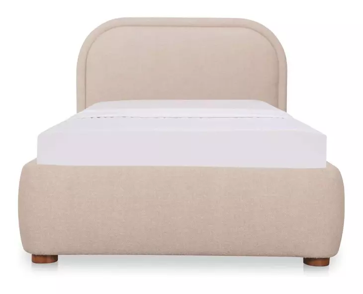 Colin Light Brown Twin Upholstered Panel Bed