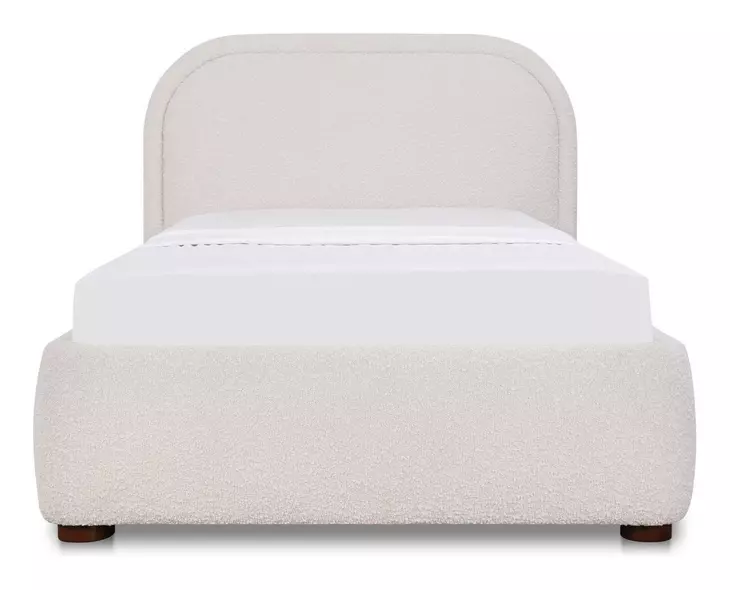 Colin Oatmeal and Brown Twin Upholstered Panel Bed