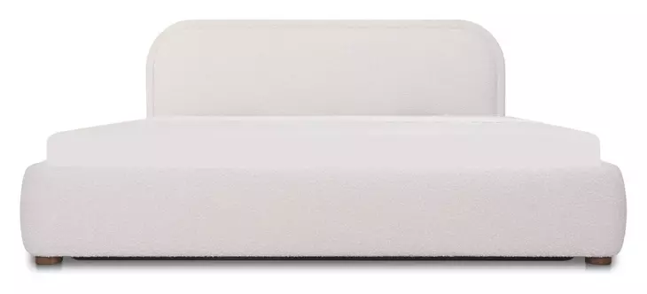 Colin Oatmeal and Brown King Upholstered Storage Panel Bed