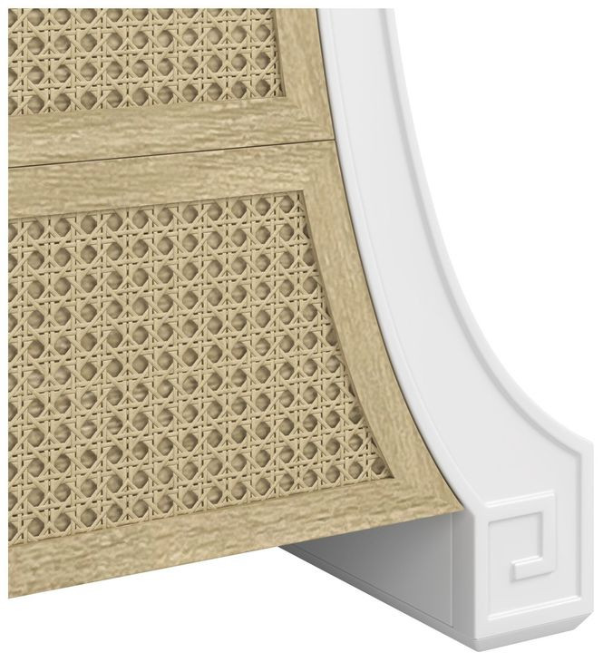 Eave Uplifting White 4 Drawer Accent Chest