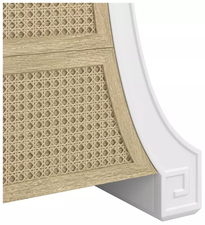 Eave Uplifting White 4 Drawer Accent Chest