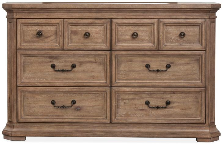 Adler Court Florentine Walnut 6 Drawer Dresser