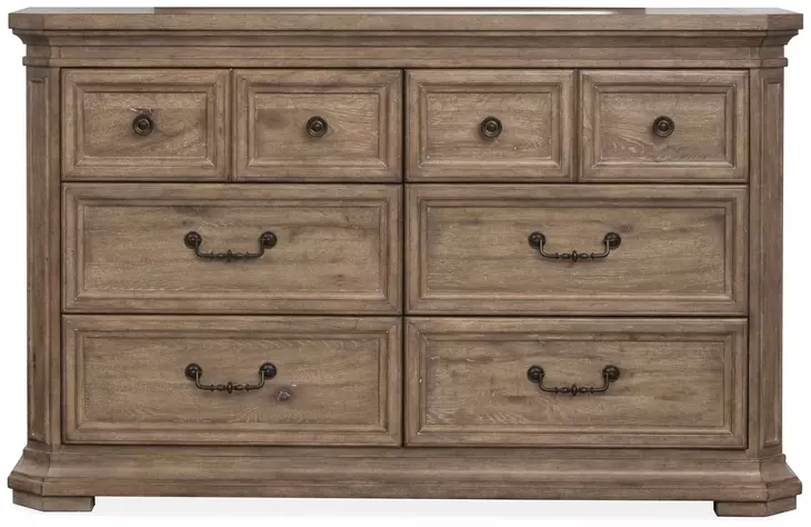 Adler Court Florentine Walnut 6 Drawer Dresser