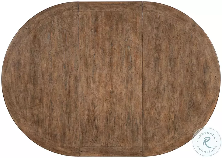 Americana Honey And Molasses Round Extendable Dining Table