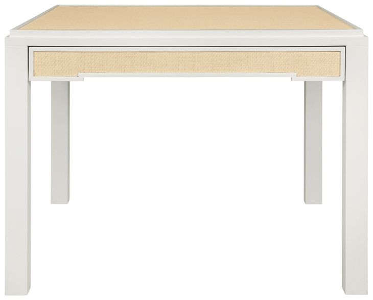 Robin White and Natural 2 Drawer Game Table