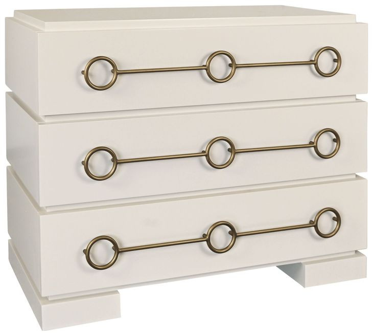 Roderick Antique White 3 Drawer Chest
