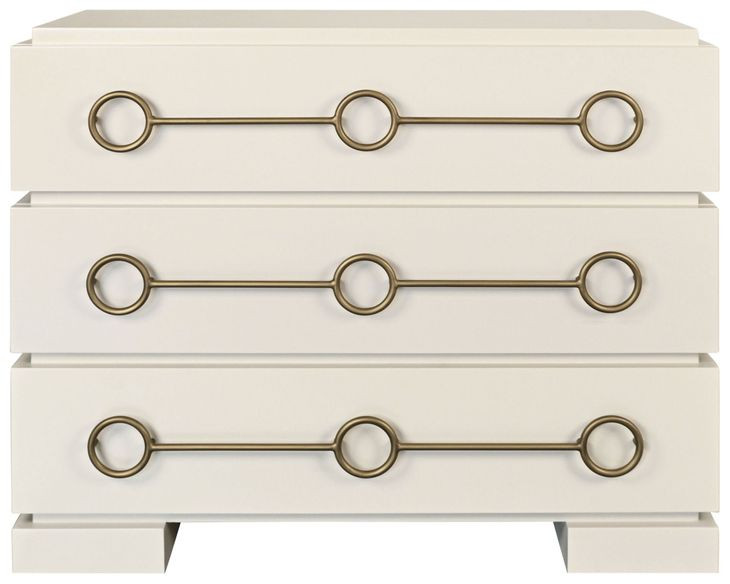 Roderick Antique White 3 Drawer Chest