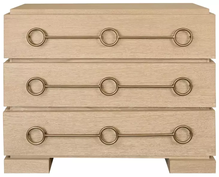 Roderick Cerused Oak 3 Drawer Soft Close Accent Chest