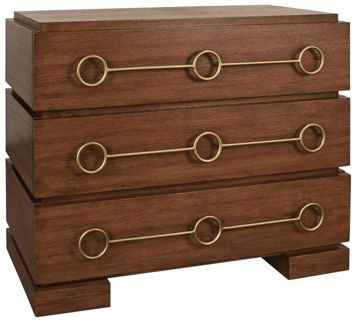Roderick Provincial Brown Oak 3 Drawer Chest