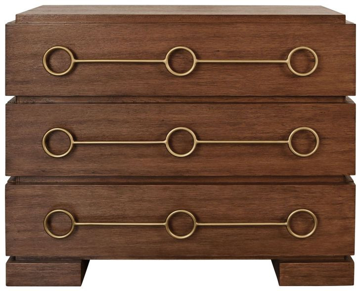 Roderick Provincial Brown Oak 3 Drawer Chest