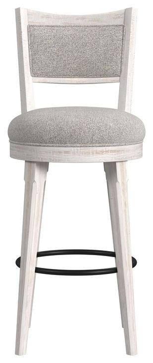 Westwood Gray Upholstered Swivel Bar Stool Set of 2