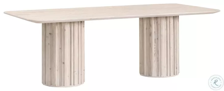 Roma White Wash Pine Dining Table