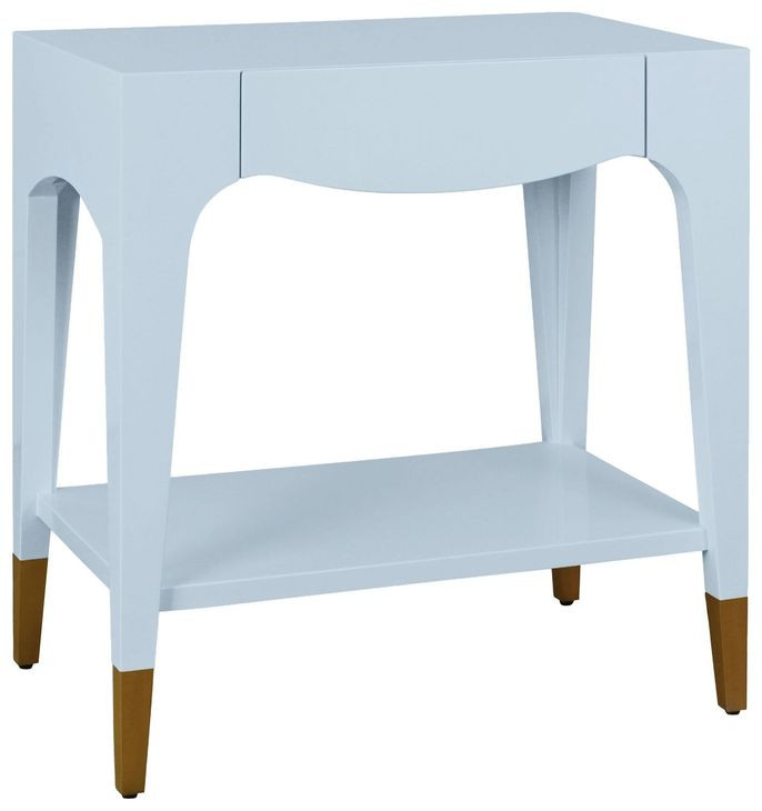 Ronny Light Blue Rectangular Side Table