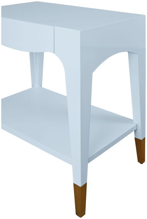 Ronny Light Blue Rectangular Side Table