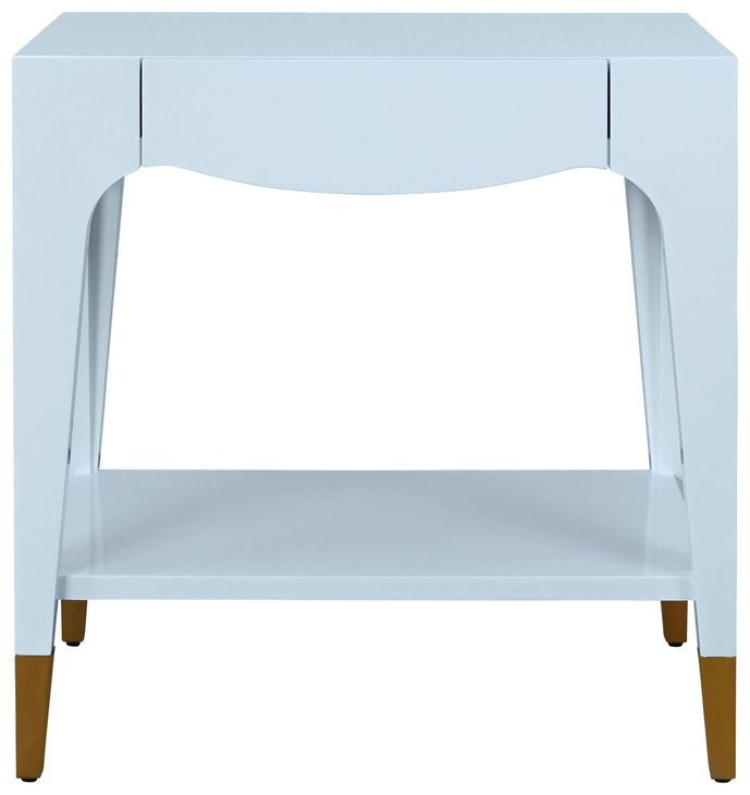 Ronny Light Blue Rectangular Side Table