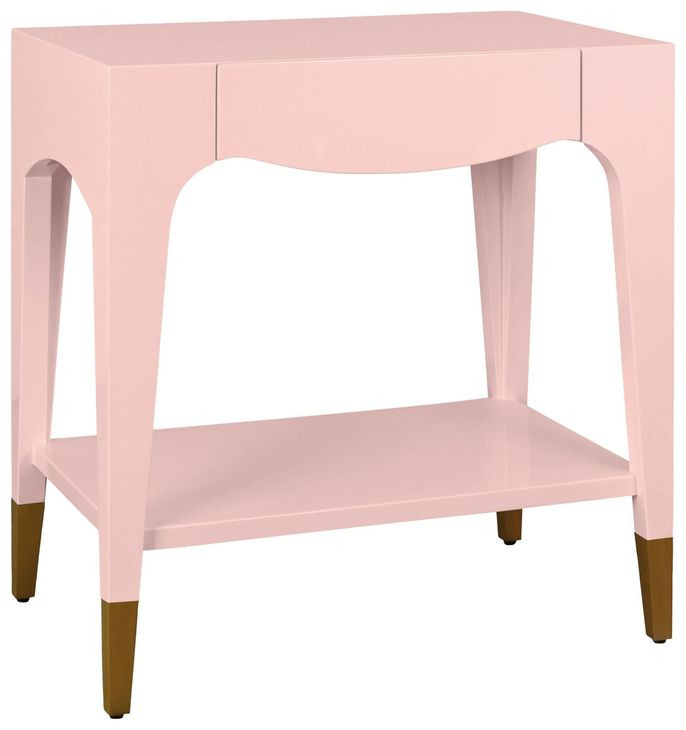 Ronny Pink Rectangular Side Table