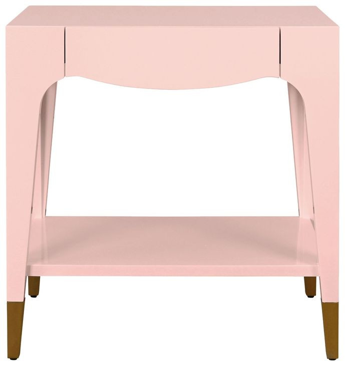 Ronny Pink Rectangular Side Table