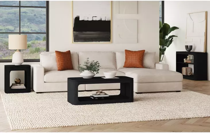 Camelot Black Rectangular Coffee Table