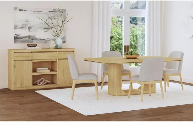 Camelot Natural Rectangular Dining Room Set