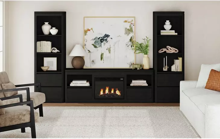 Camelot Black 71" TV Stand
