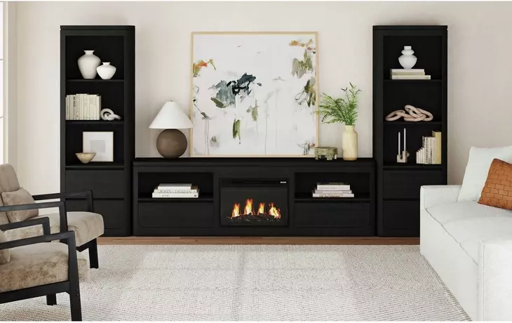 Camelot Black 82" TV Stand