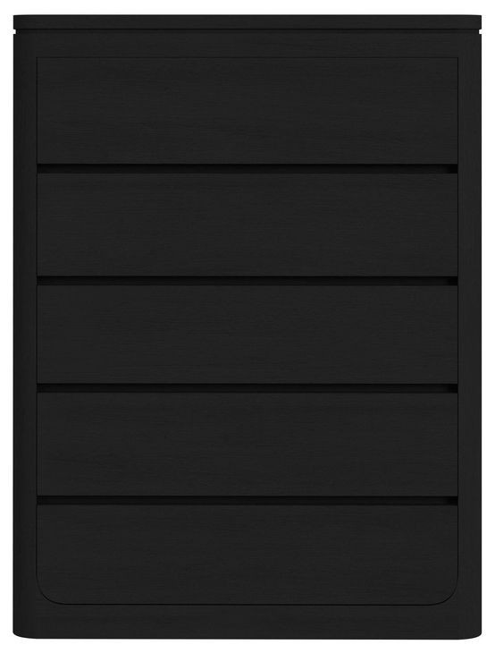 Camelot Black 5 Drawer Chest