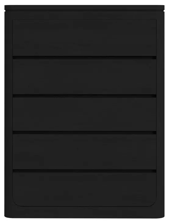 Camelot Black 5 Drawer Chest