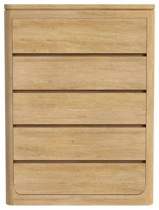 Camelot Natural 5 Drawer Chest