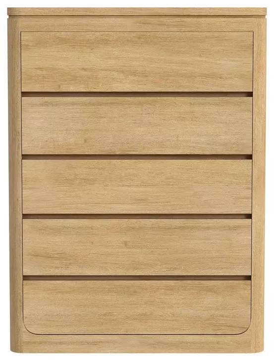 Camelot Natural 5 Drawer Chest