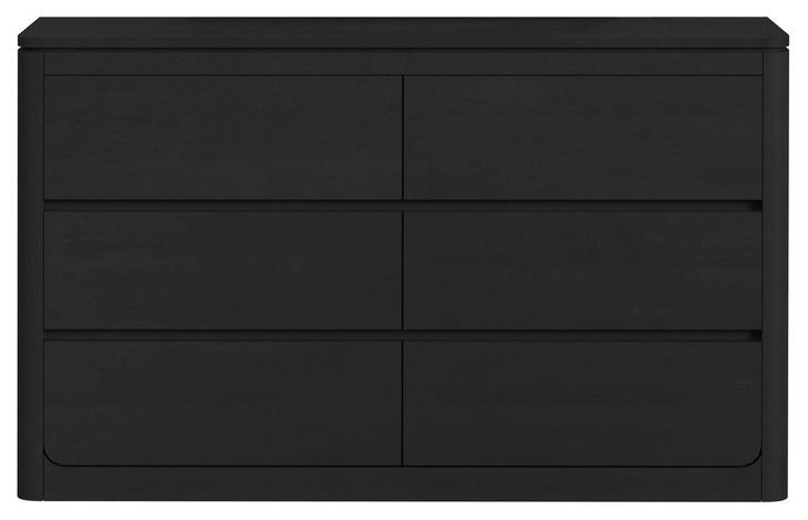 Camelot Black 6 Drawer Dresser