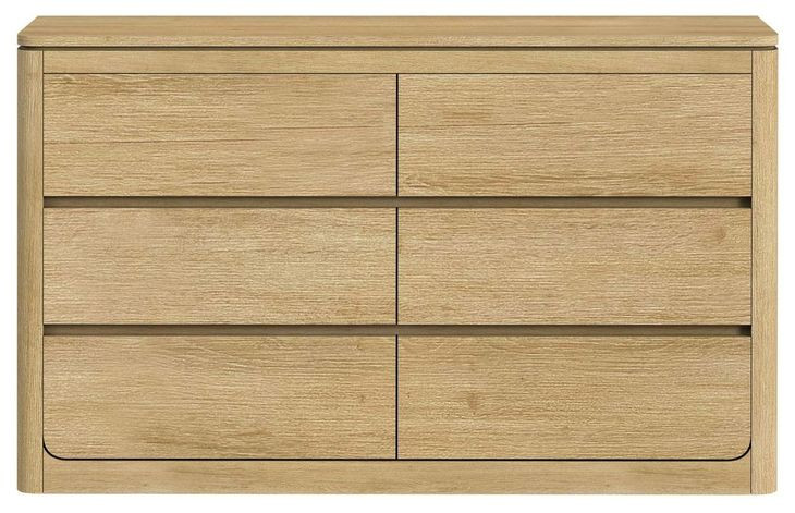 Camelot Natural 6 Drawer Dresser