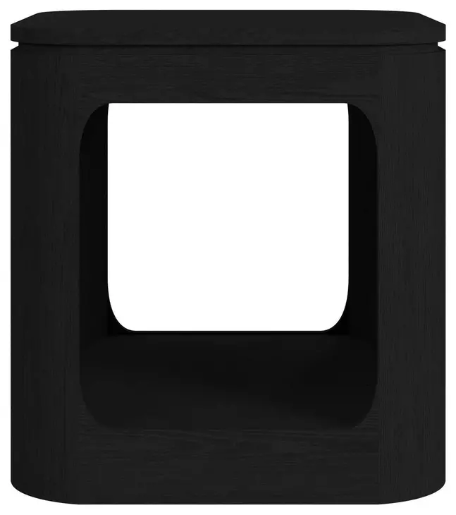 Camelot Black Square End Table