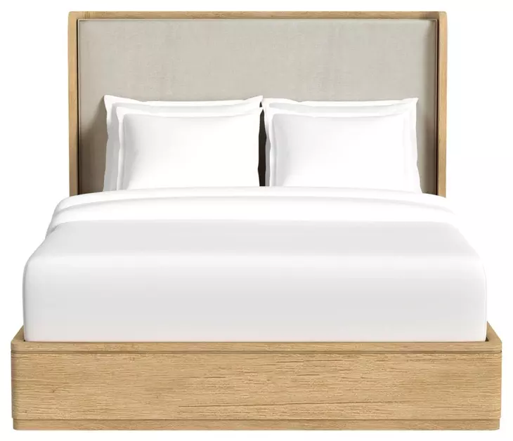 Camelot Natural and Gray Upholstered Bedroom Set